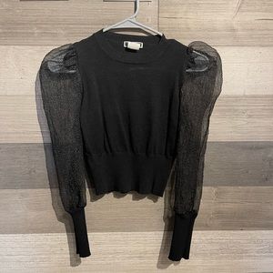 Sheer shoulder top WORN ONCE